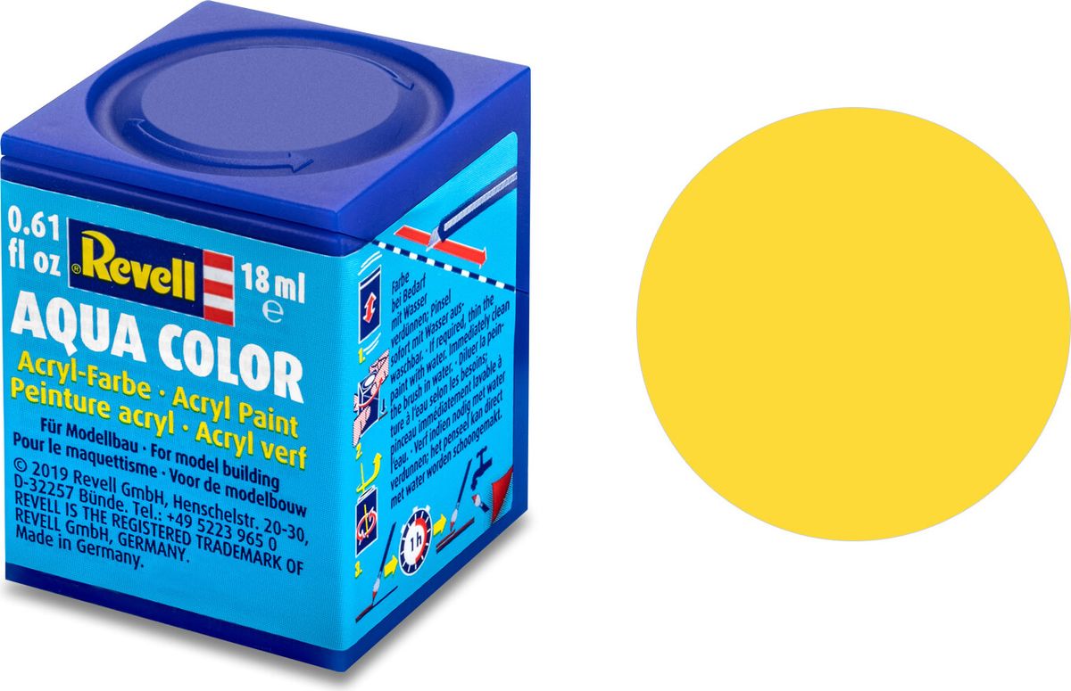 Revell - Maling - Aqua Color Matt Yellow Acrylic - Ral 1017 - 18 Ml - 36115