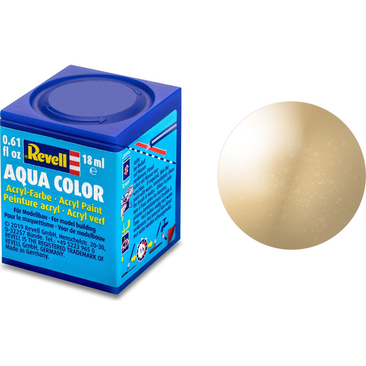 Revell - Maling - Aqua Color Metallic Gold Acrylic - 18 Ml - 36194