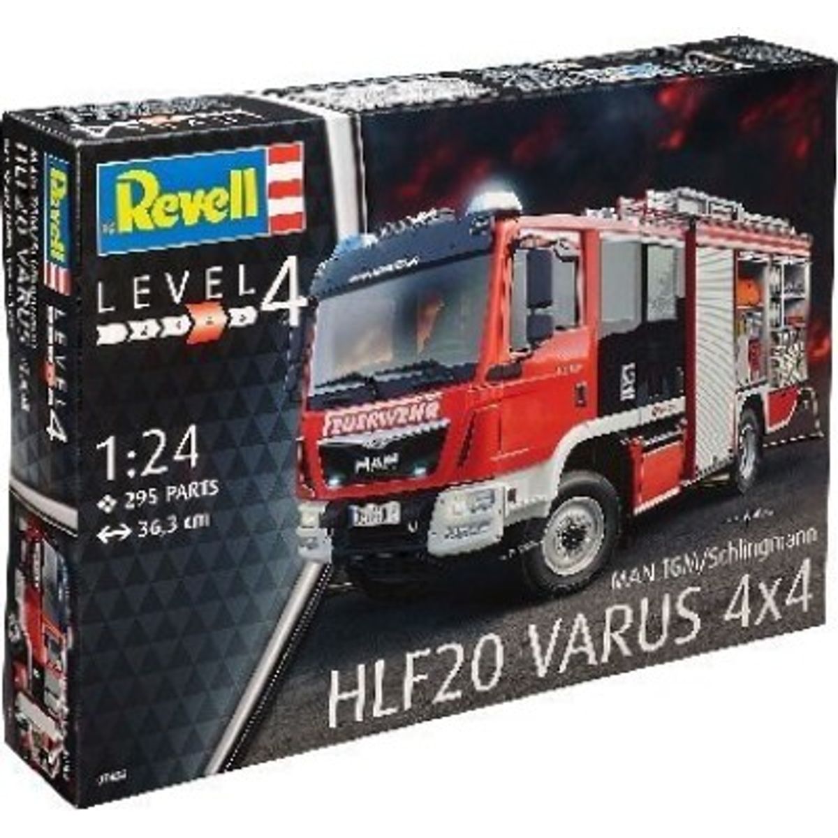 Revell - Man Tgm Schlingmann Brandbil Byggesæt - 1:24 - Level 4 - 07452