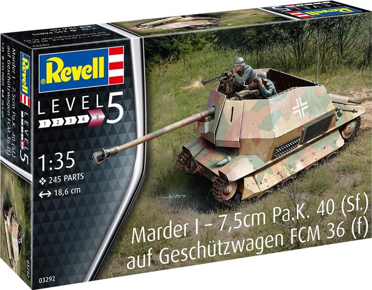 Revell - Marder I Tank Byggesæt - 1:35 - Level 5 - 03292