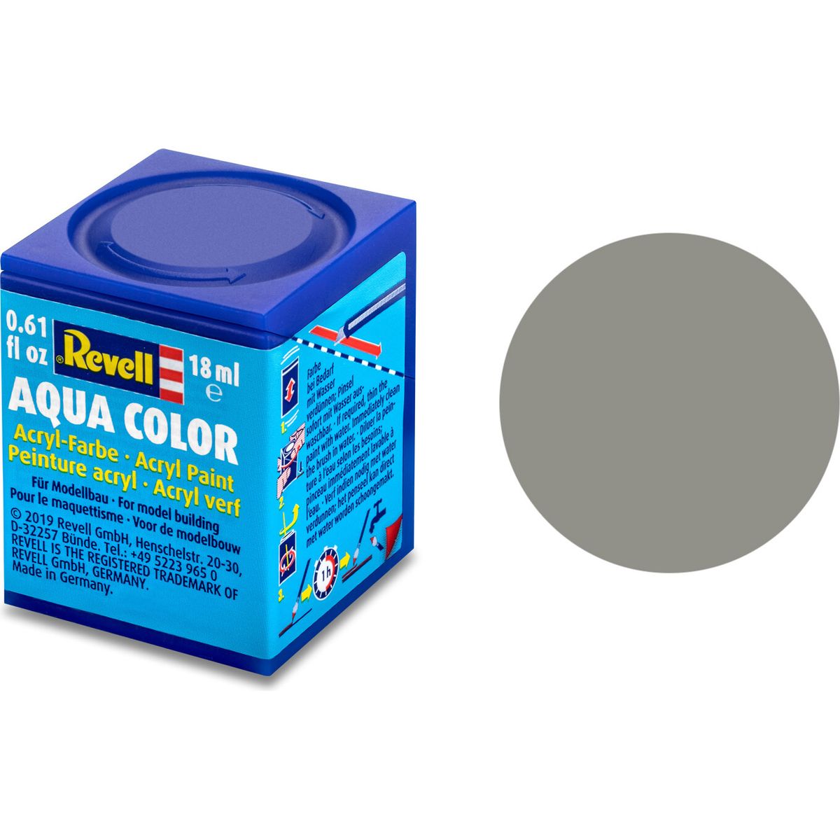 Revell - Matt Stone Grey - Ral 7030 - Aqua Color Acrylic 18 Ml - 36175