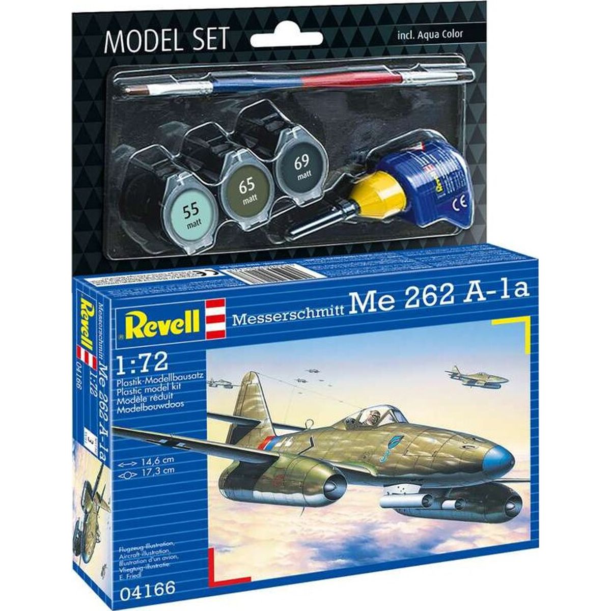 Revell - Me 262 A-1a Modelfly Byggesæt - 1:72 - 04166