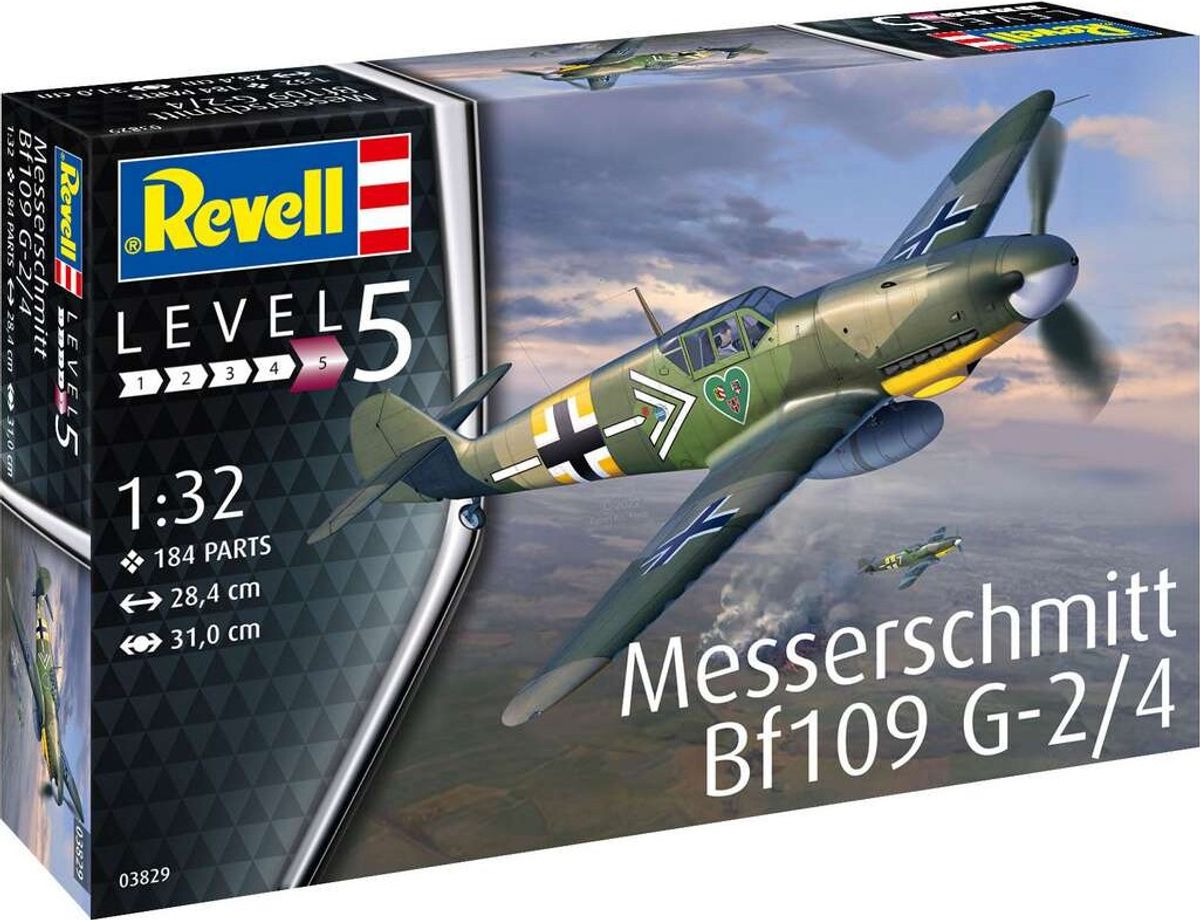 Revell - Messerschmitt Bf 109 Modelfly Byggesæt - 1:32 - Level 5 - 03829