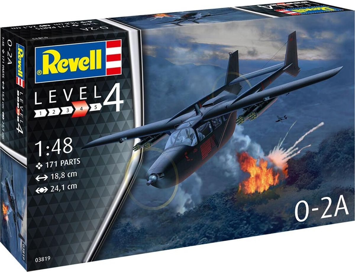 Revell - O-2a Skymaster - 1:48 - Level 4 - 03819