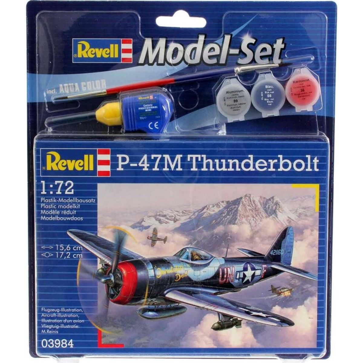 Revell - P-47m Thunderbolt Fly Byggesæt - 1:72 - 63984