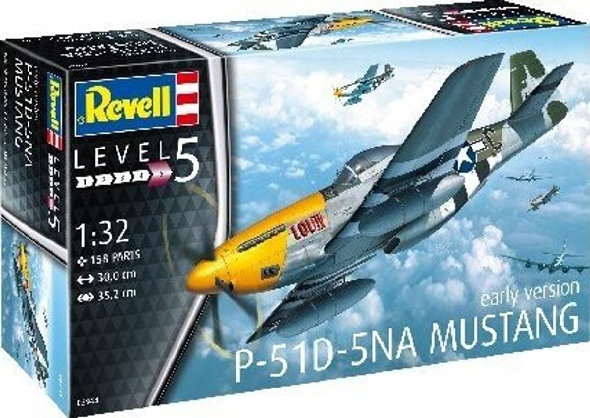 Revell - P-51d-5na Mustang Fly Byggesæt - 1:32 - 64148