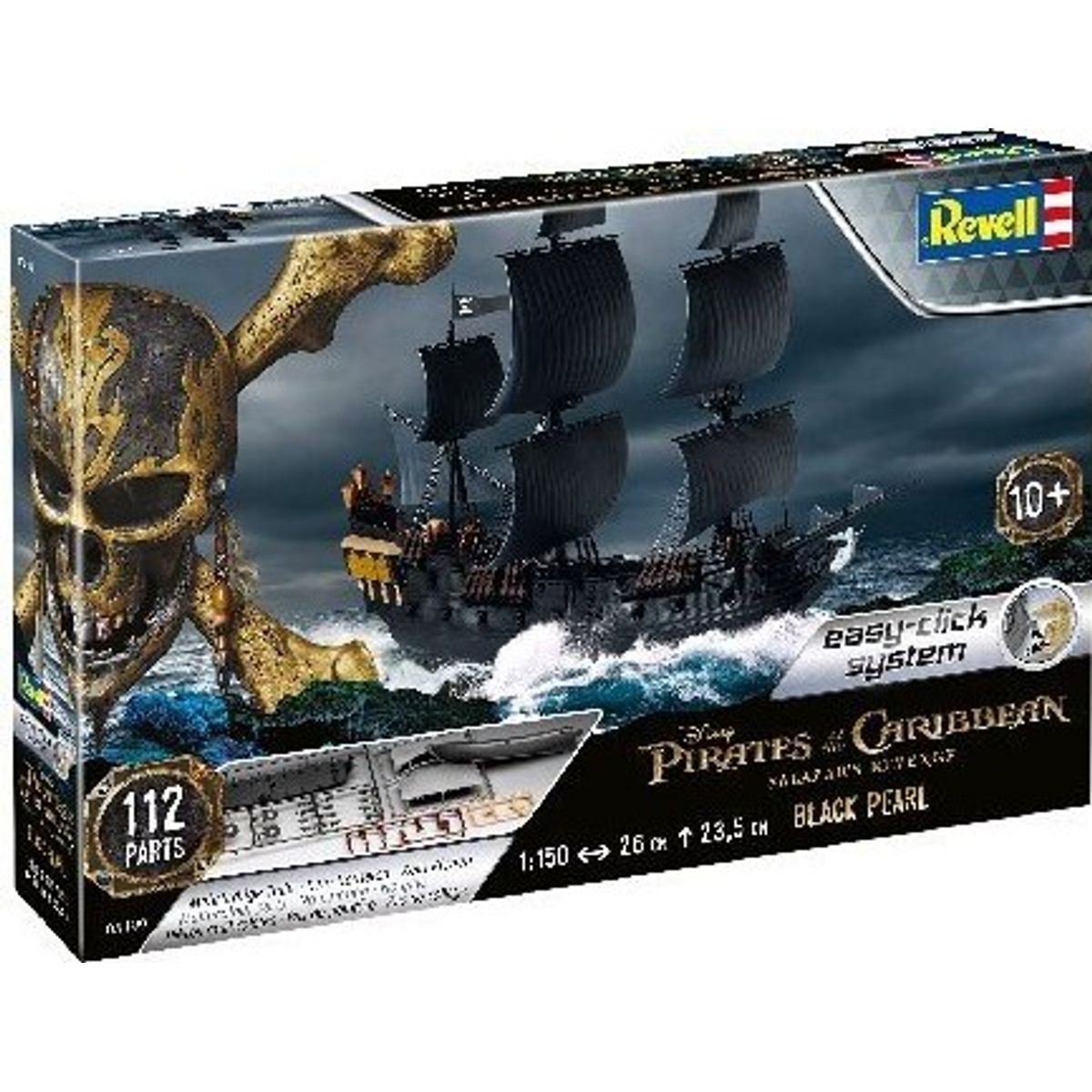 Revell - Pirates Of The Caribbean - Black Pearl Skib Byggesæt - 1:150 - Easy Click - 05499