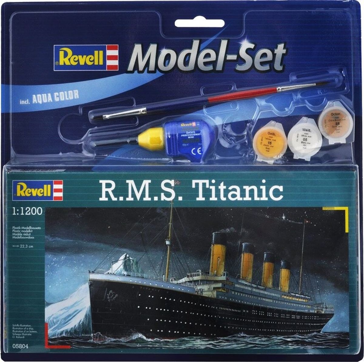 Revell - Rms Titanic Model Skib Byggesæt Inkl. Maling - 1:1200 - 65804