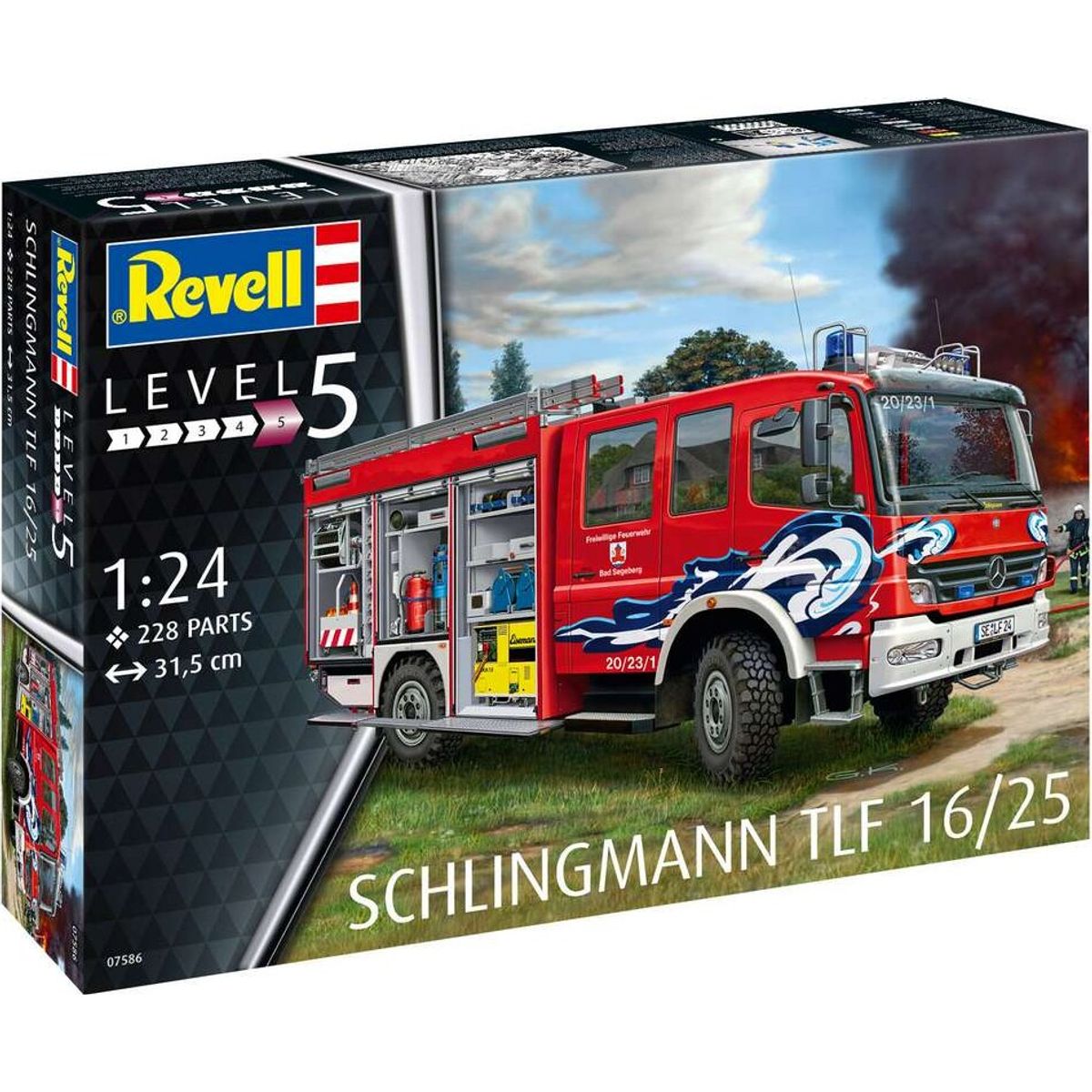 Revell - Schlingmann Tlf 16/25 Brandbil - 1:24 - Level 5 - 07586