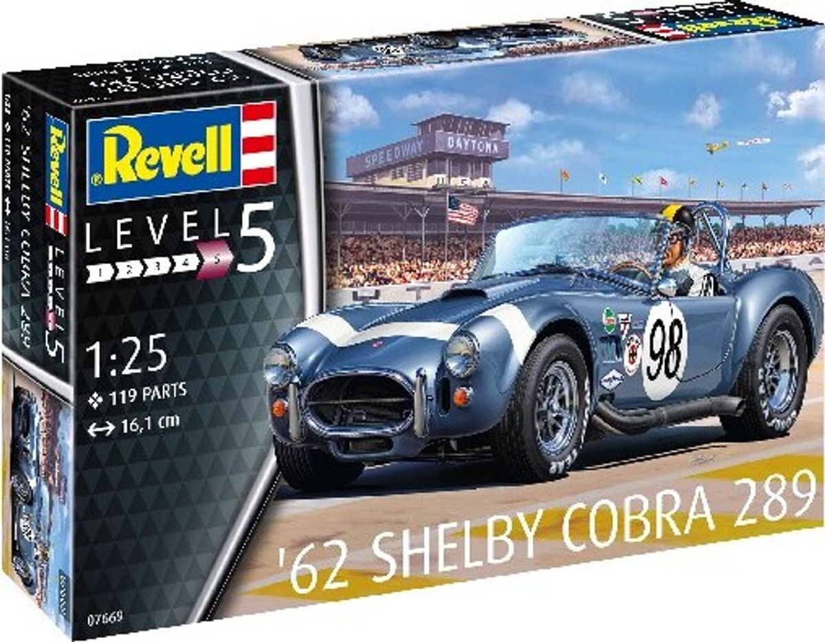 Revell - Shelby Cobra 289 Bil Byggesæt - 1:25 - Level 5 - 07669