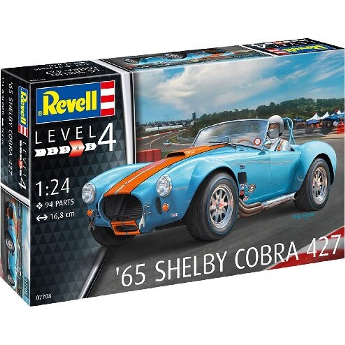 Revell - Shelby Cobra 427 Bil Byggesæt - 1:24 - Level 4 - 07708