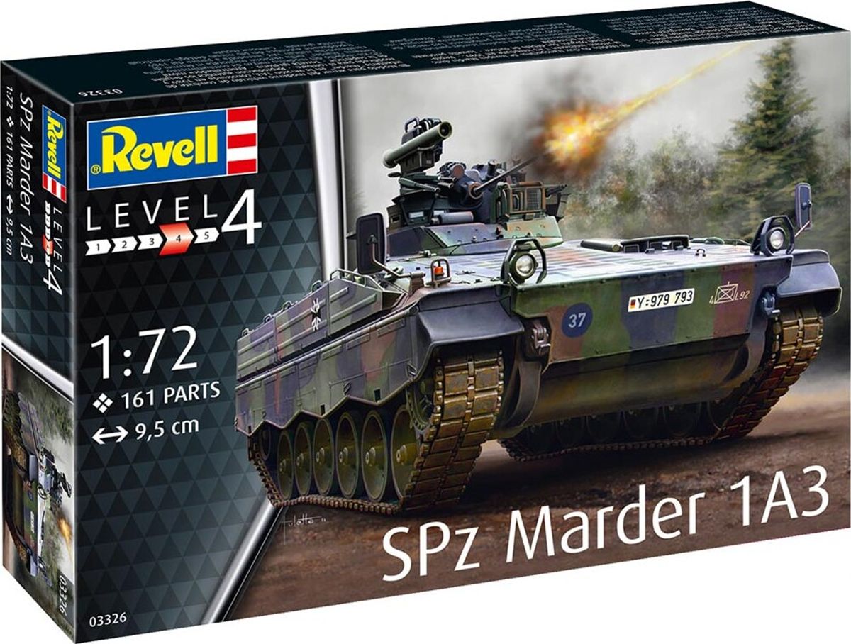 Revell - Spz Marder 1a3 Tank Byggesæt - 1:72 - Level 4 - 03326