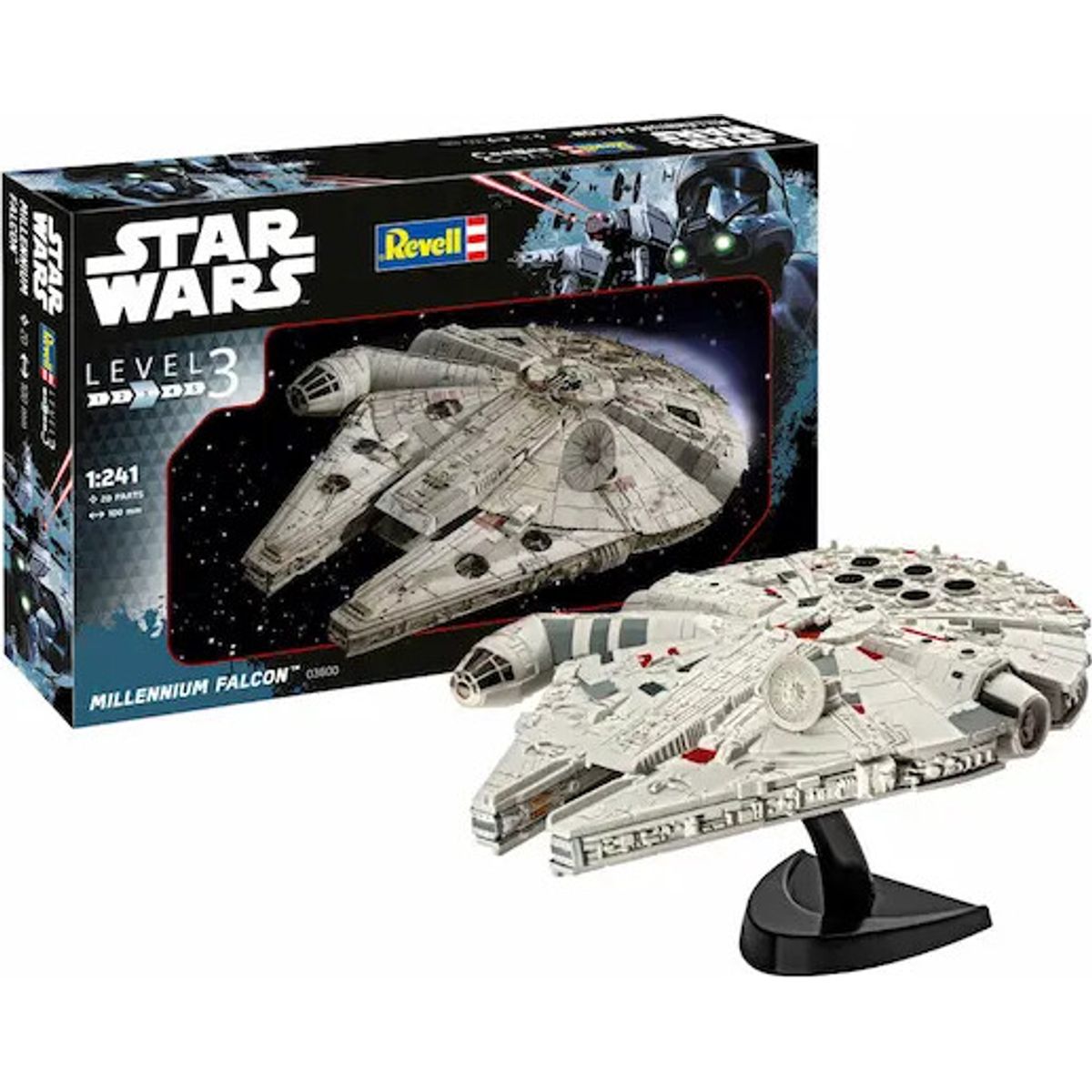 Revell - Star Wars - Millennium Falcon Model Byggesæt - 1:241 - Level 3 - 03600