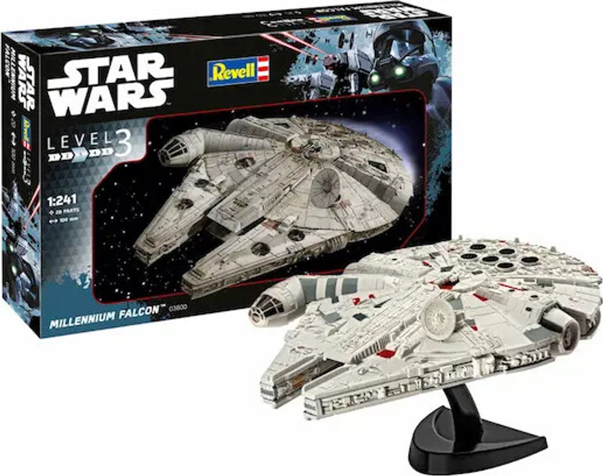 Revell - Star Wars - Millennium Falcon Model Byggesæt - 1:241 - Level 3 - 03600