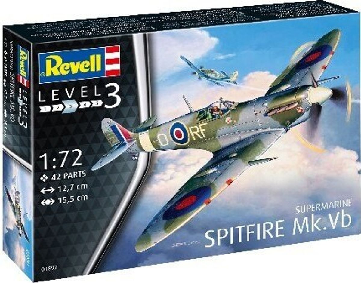 Revell - Supermarine Spitfire Mk.vb Fly Byggesæt - 1:72 - Level 3 - 03897