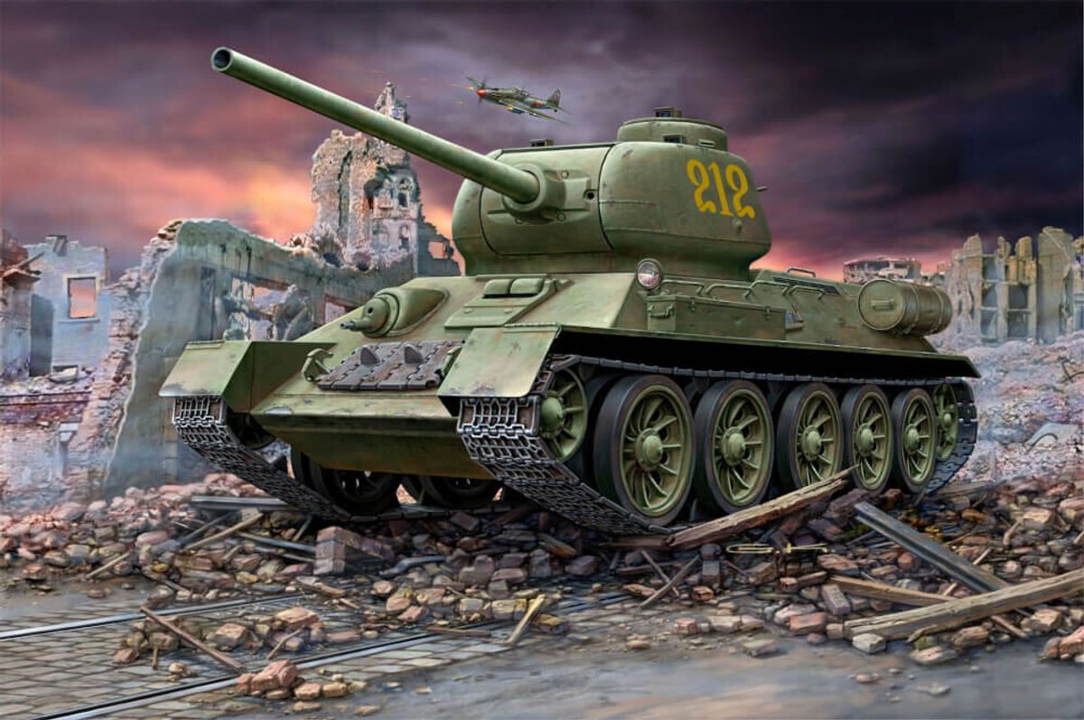 Revell - T-34/85 Model Tank Byggesæt - 1:72 - Level 4 - 03302