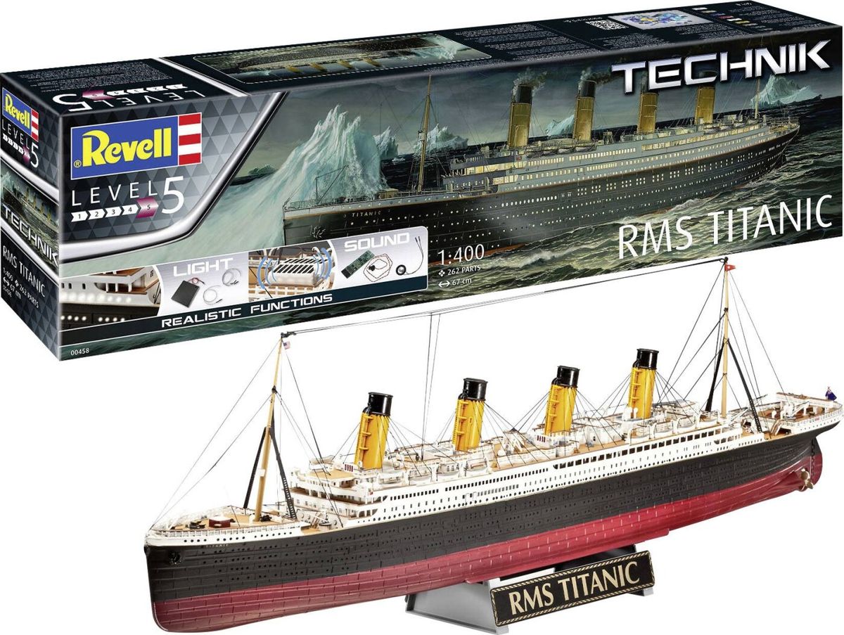 Revell Technik - Rms Titanic Skib Byggesæt - 1:400 - Level 5 - 00458