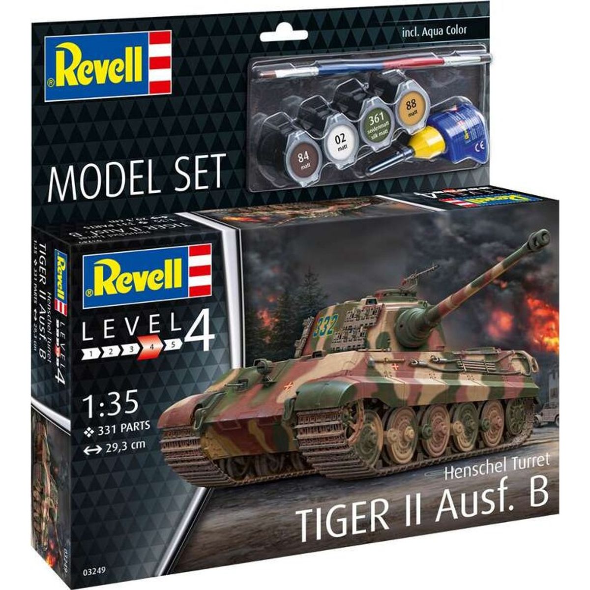 Revell - Tiger Ii Ausf. B Tank Byggesæt - 1:35 - 03249