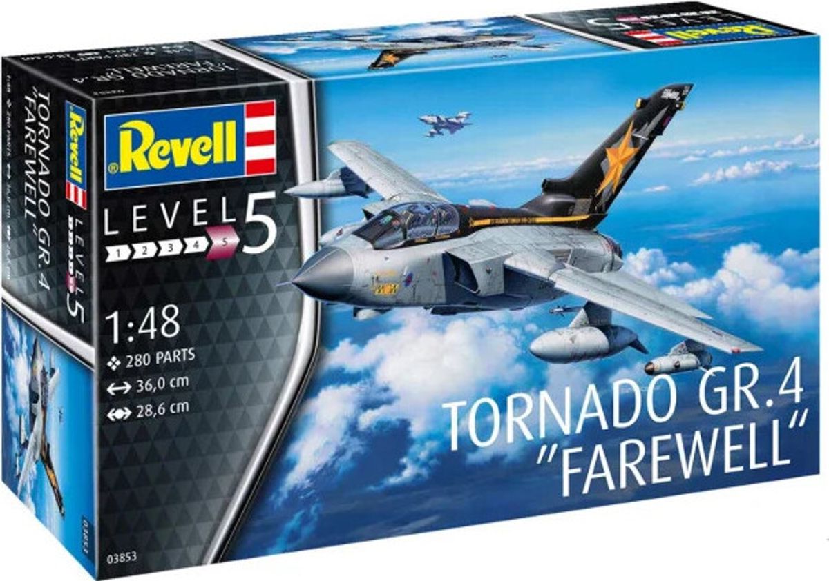 Revell - Tornado Gr.4 Fly Byggesæt - 1:48 - Level 5 - 03853