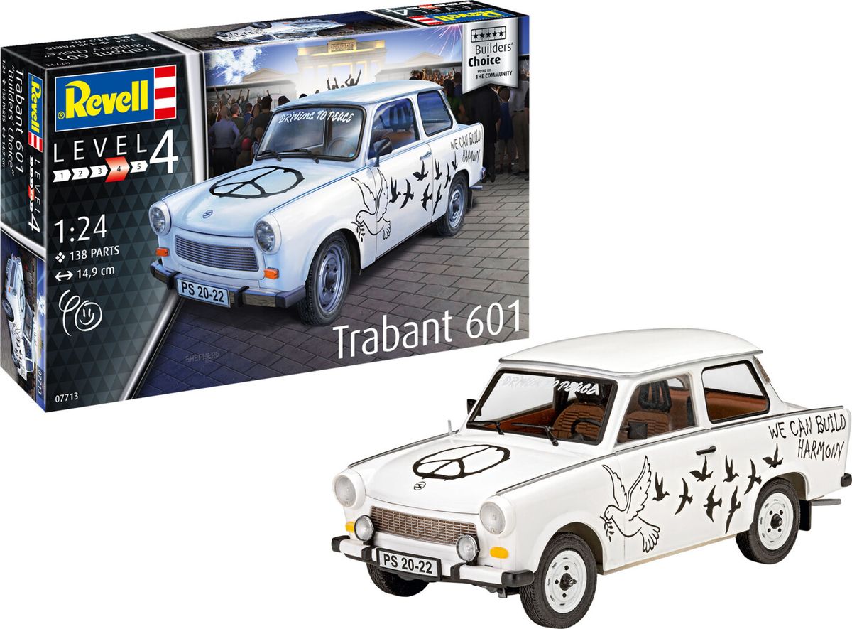 Revell - Trabant 601s Modelbil Byggesæt - 1:24 - Level 4 - 07713