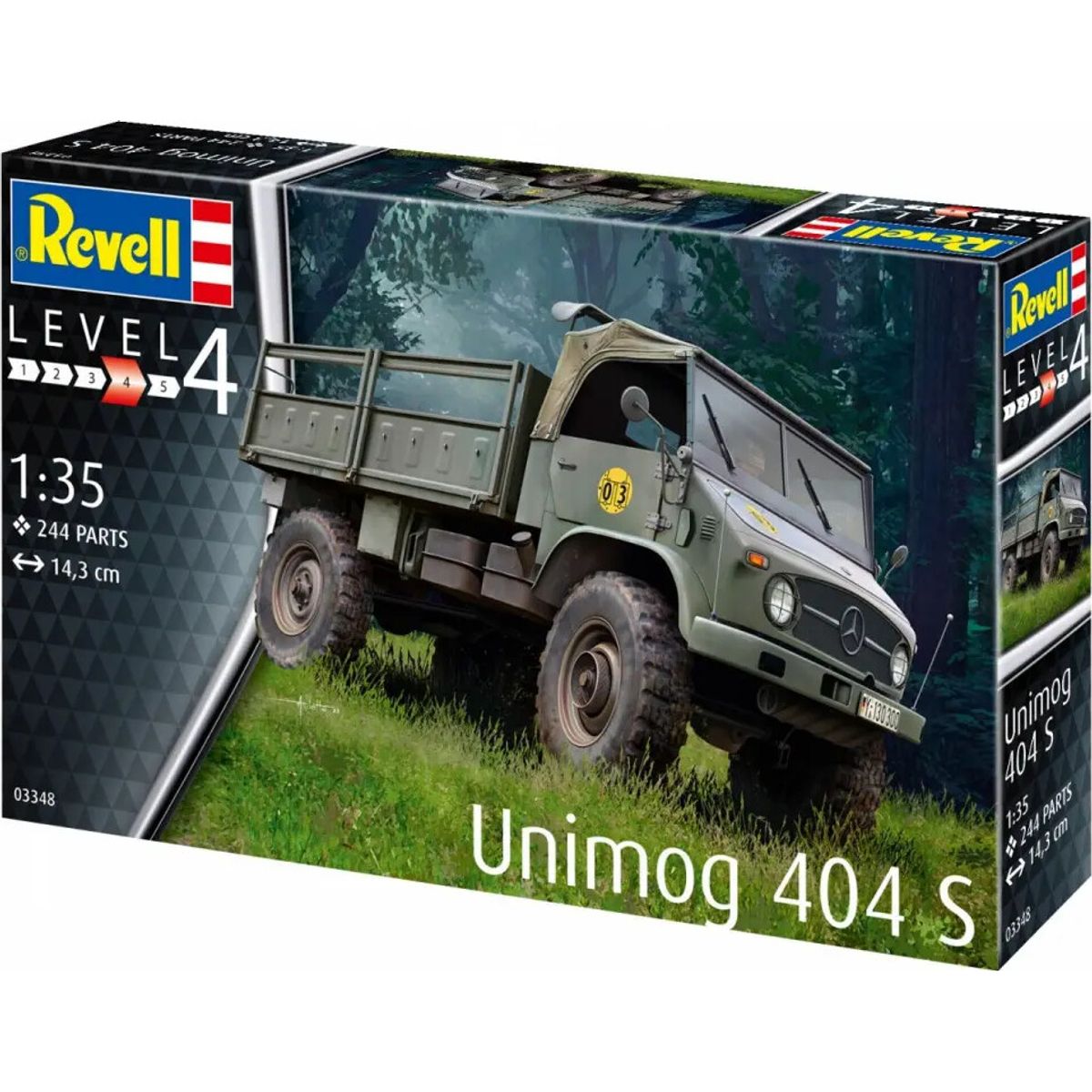 Revell - Unimog 404 S Model Byggesæt - 1:35 - Level 4 - 03348