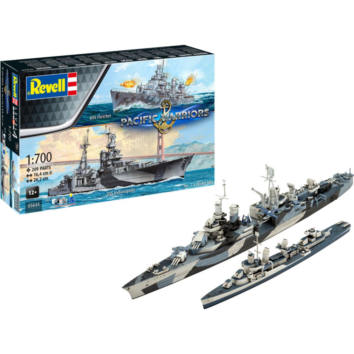 Revell - Uss Fletcher Og Uss Indianapolis Pacific Warriors - 1:700 - 05644