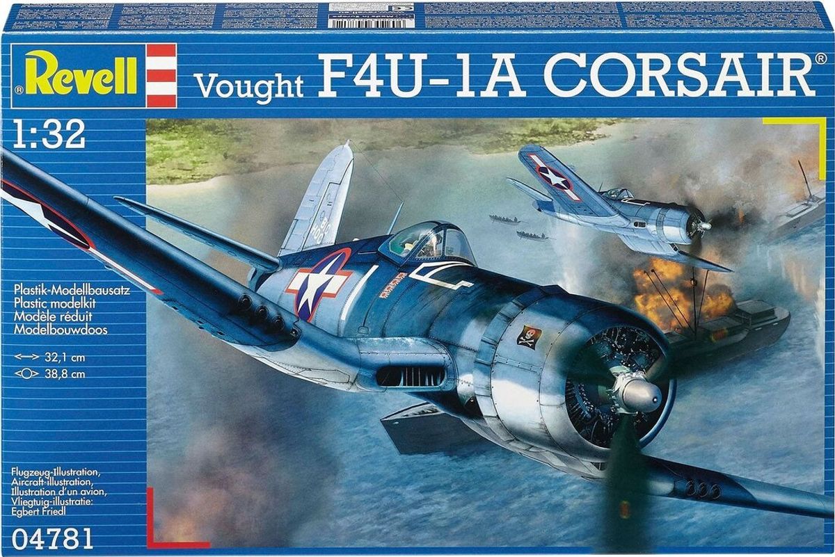 Revell - Vought F4u-1a Corsair Byggesæt - 1:32 - Level 4 - 04781