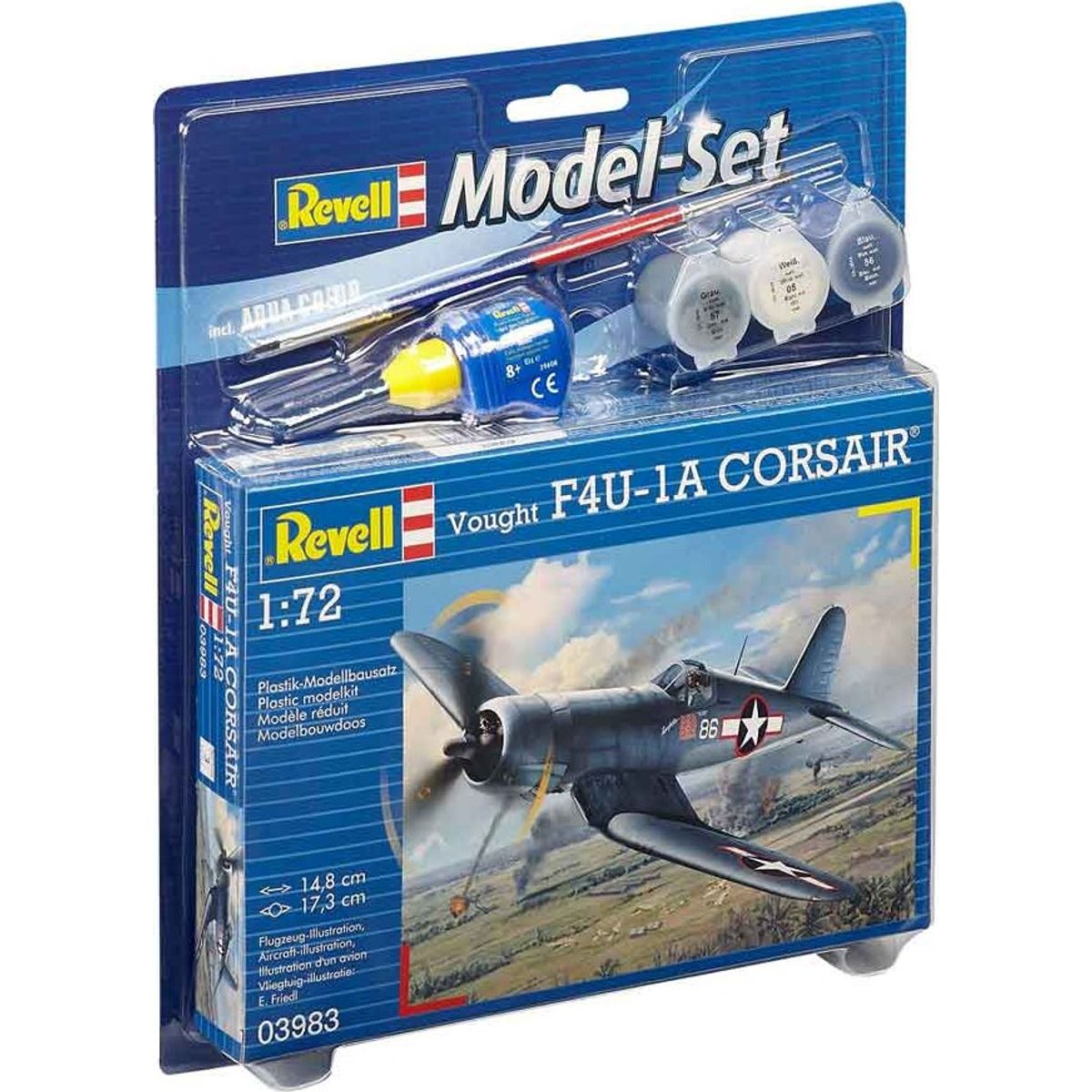 Revell - Vought F4u-1a Corsair Fly Byggesæt Inkl. Maling - 1:72 - 63983