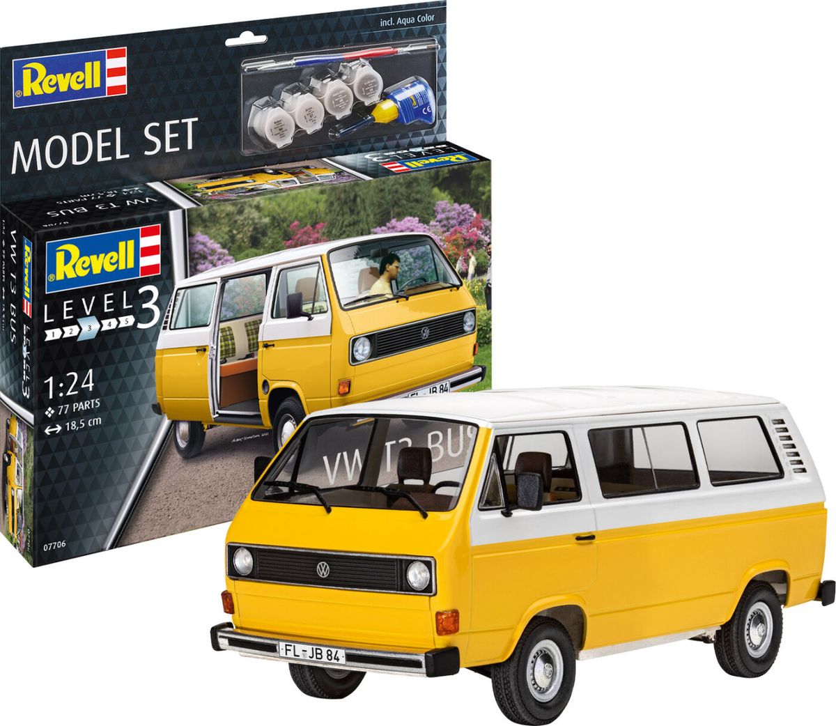 Revell - Vw T3 Bus Modelbus Byggesæt - 1:24 - Level 3 - 07706