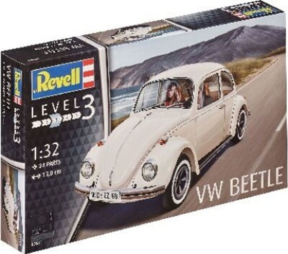 Revell - Vw Volkswagen Beetle Bil Byggesæt - 1:32 - Level 3 - 07681