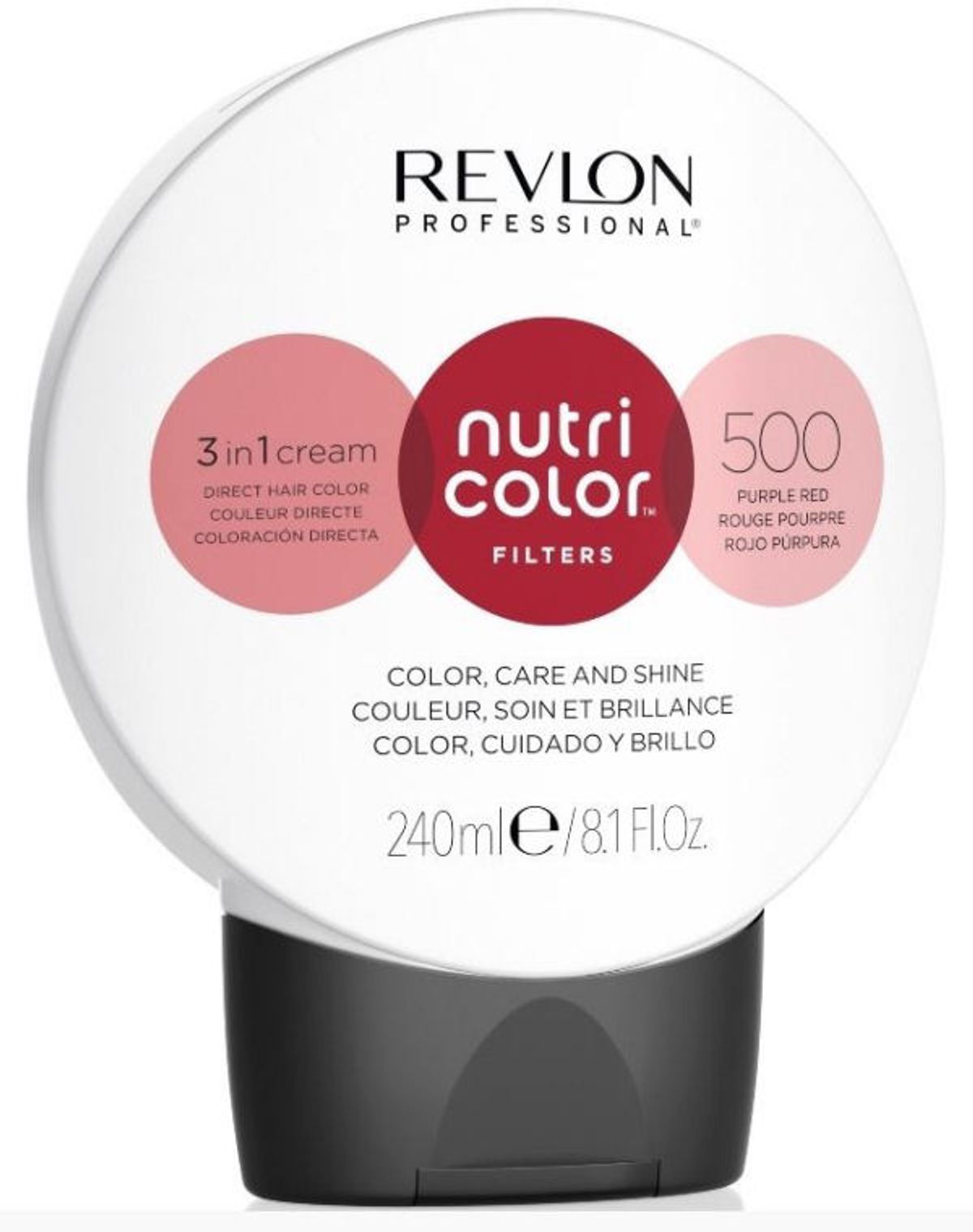 Revlon professional nutri color filters 3in1 cream direct hair color 500 purple red 240ml