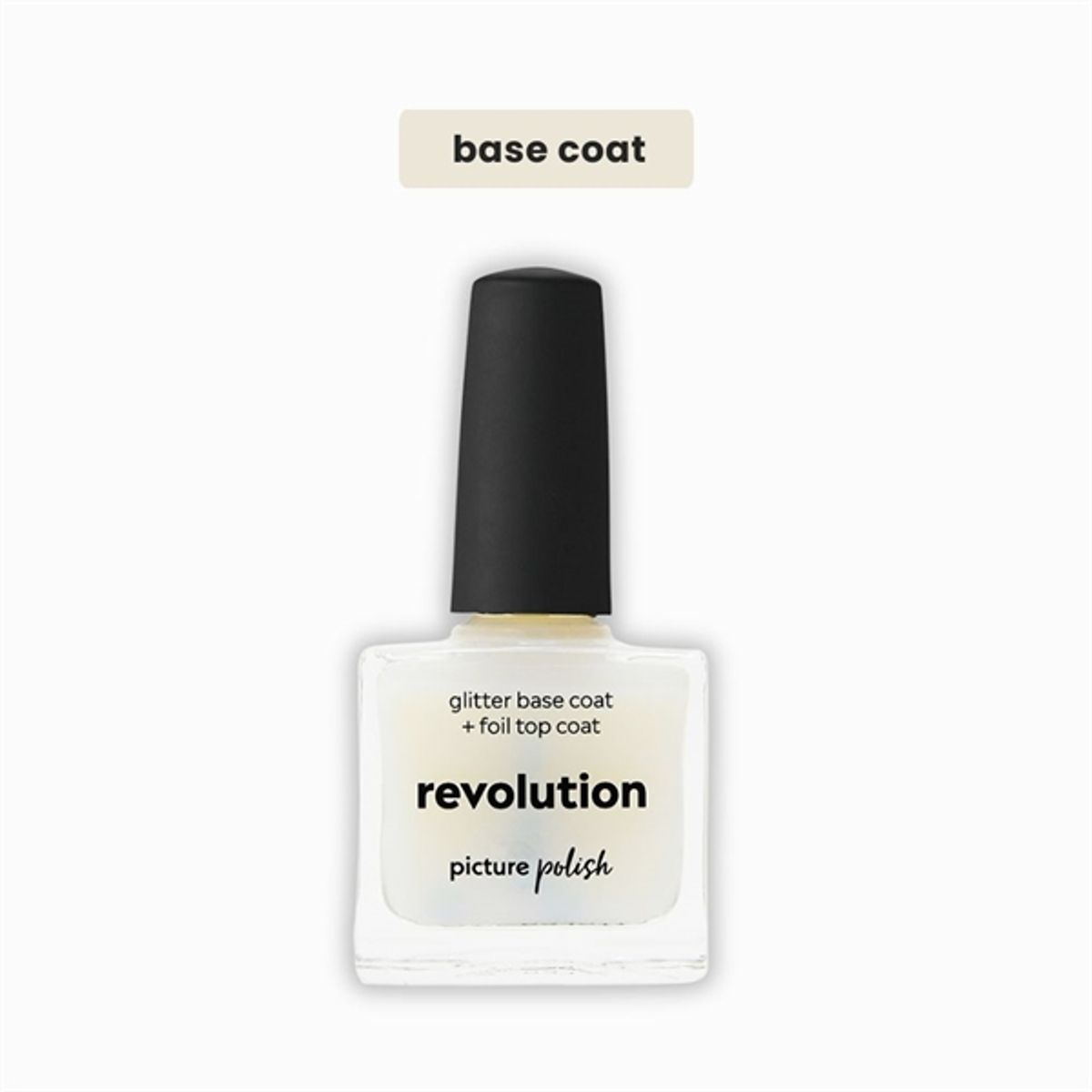 REVOLUTION GlitterBasecoat og Foil/Powder topcoat, Top/Base, Picture Polish