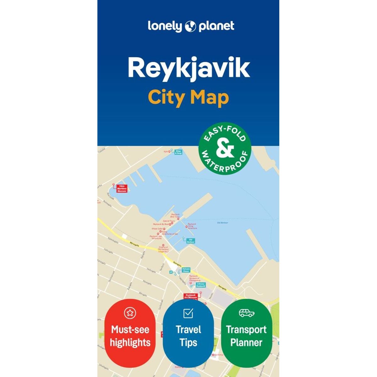 Reykjavik City Map - Lonely Planet - English Book