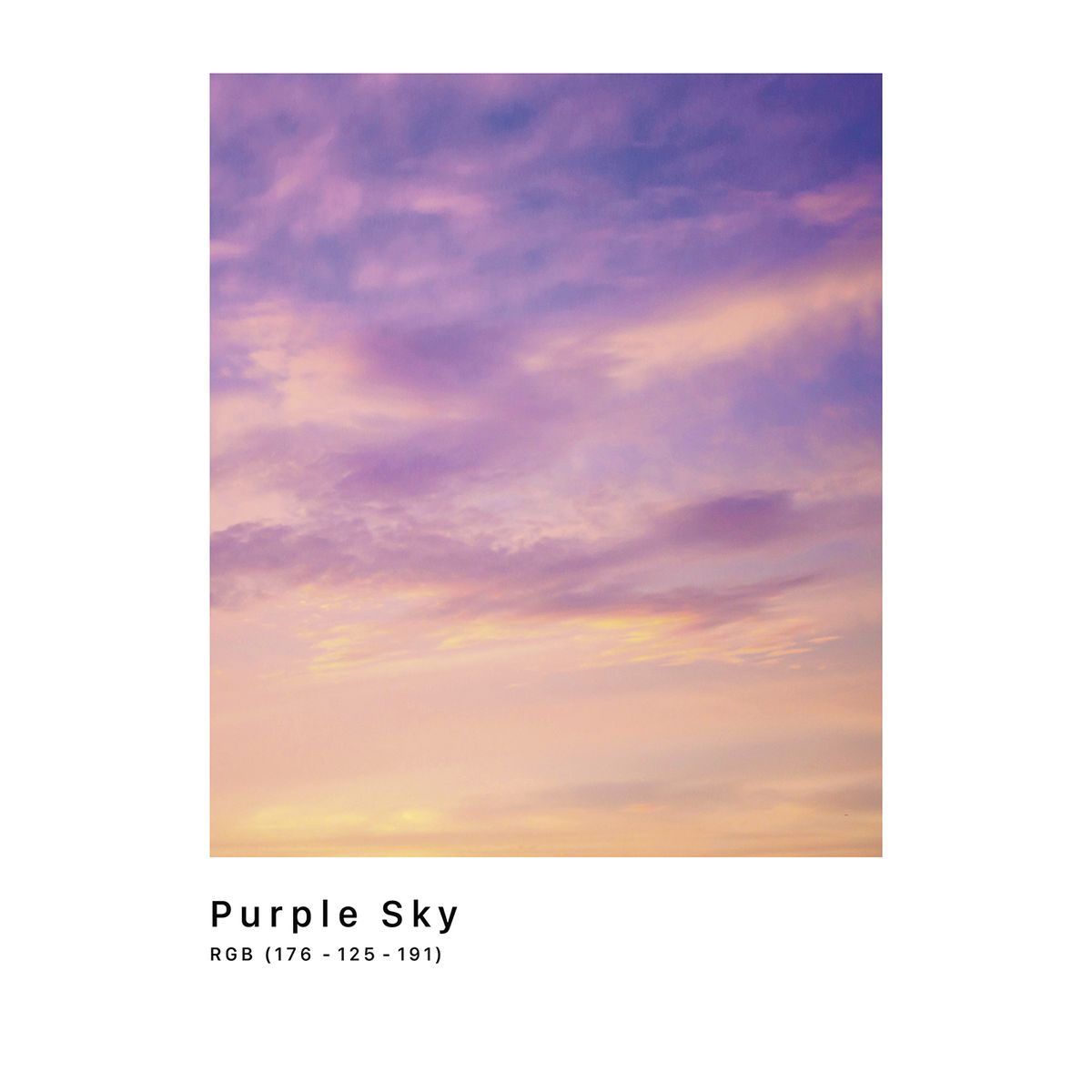 RGB Purple Sky af Plakatwerket