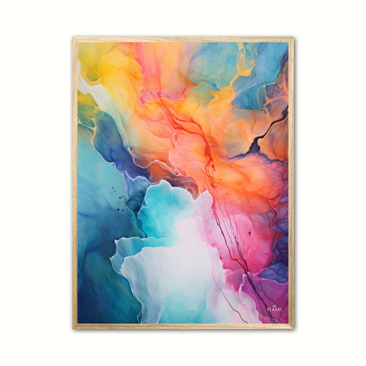 Rhythmic Rainbows plakat - Abstrakt 30 x 40 cm