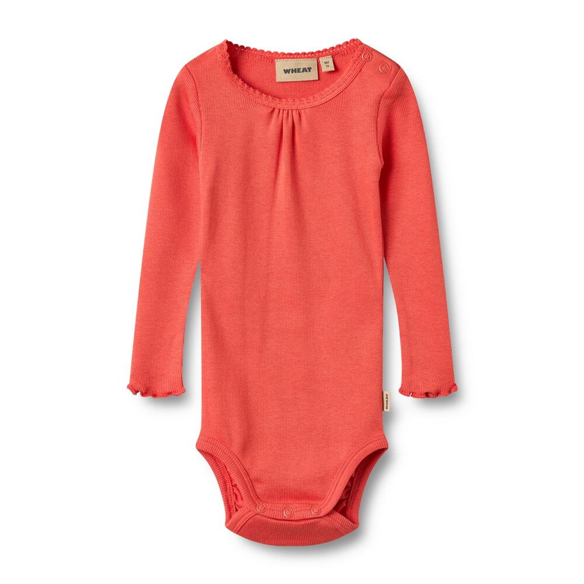 Rib body langærmet Lotta - Candy Red - 62