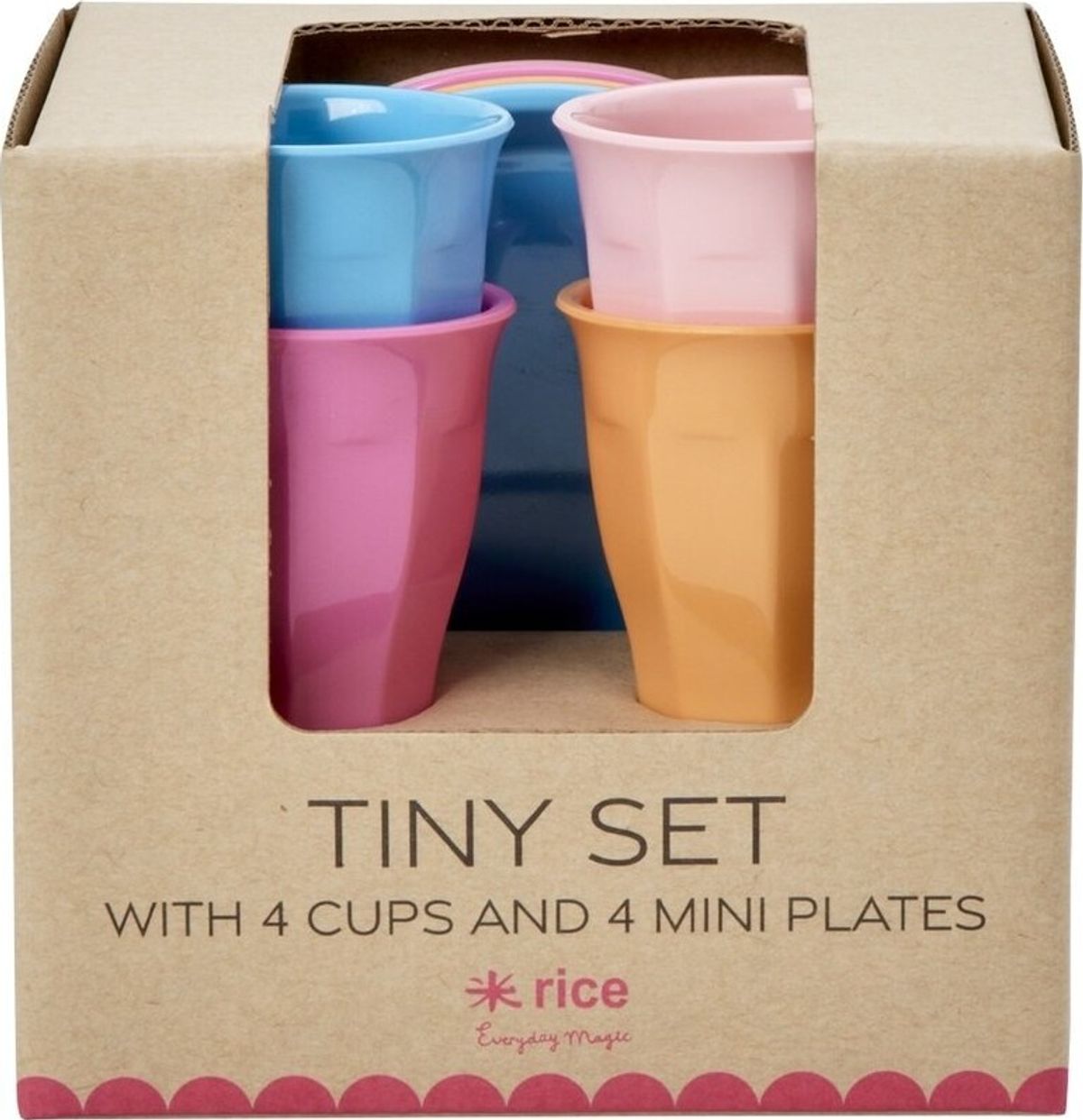 Rice - Melamine Mini Set - 8 Stk I Gaveæske Multifarvet