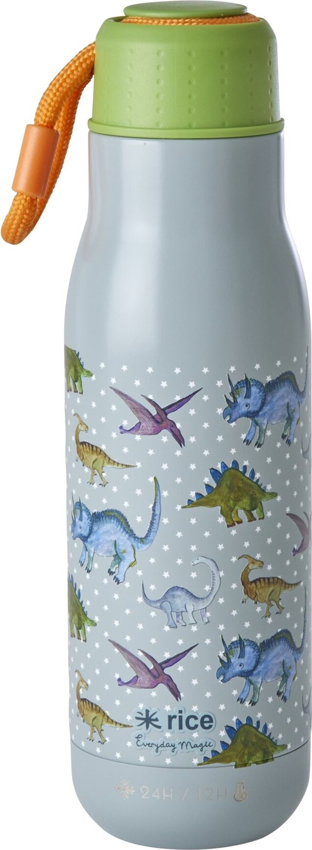 Rice - Stainless Steel Drinking Bottle With New Dino Print - 12h Hot/24h Cold - 500 Ml