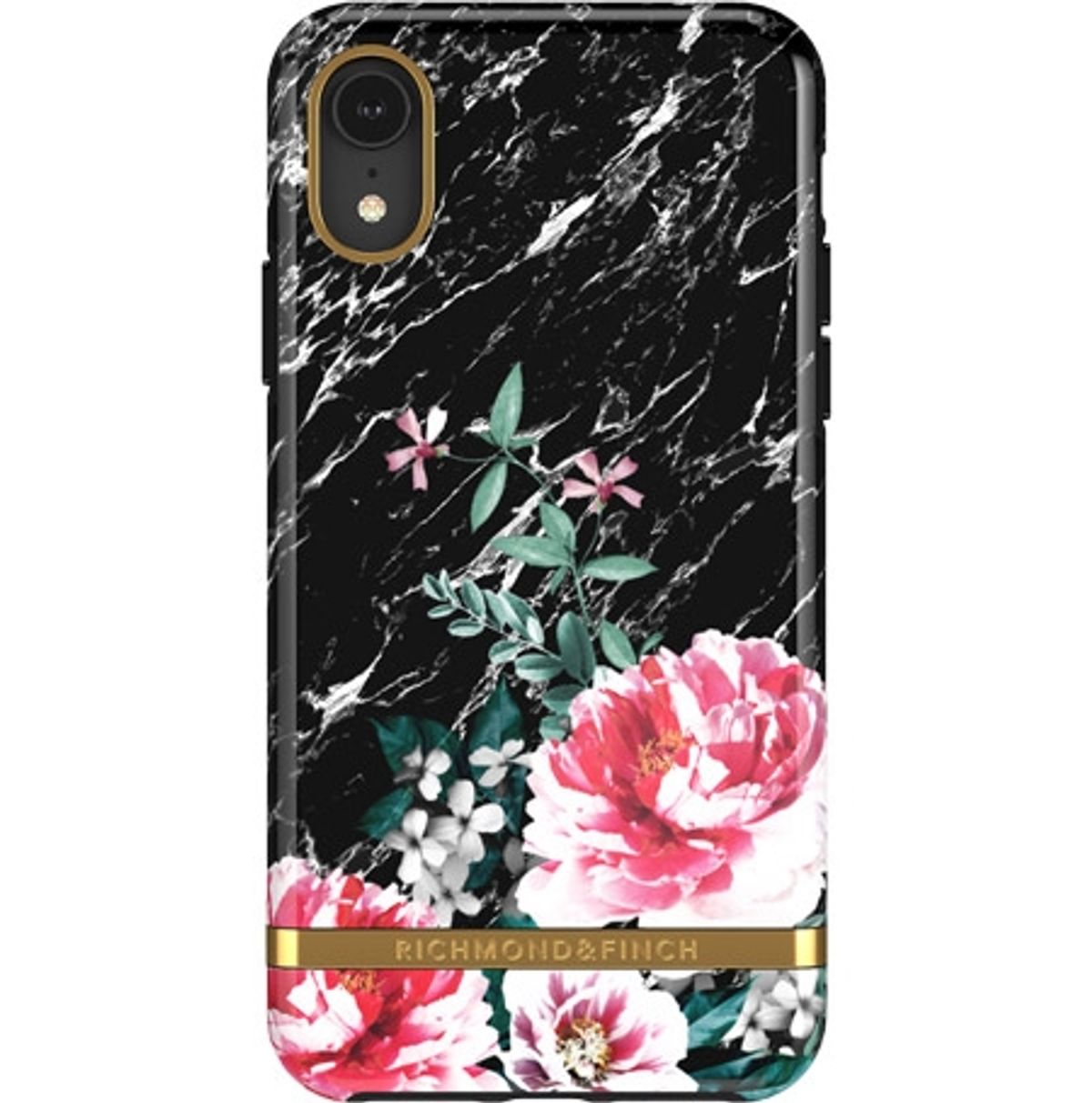 Richmond & Finch Black Flower Mobil Cover - iPhone XR