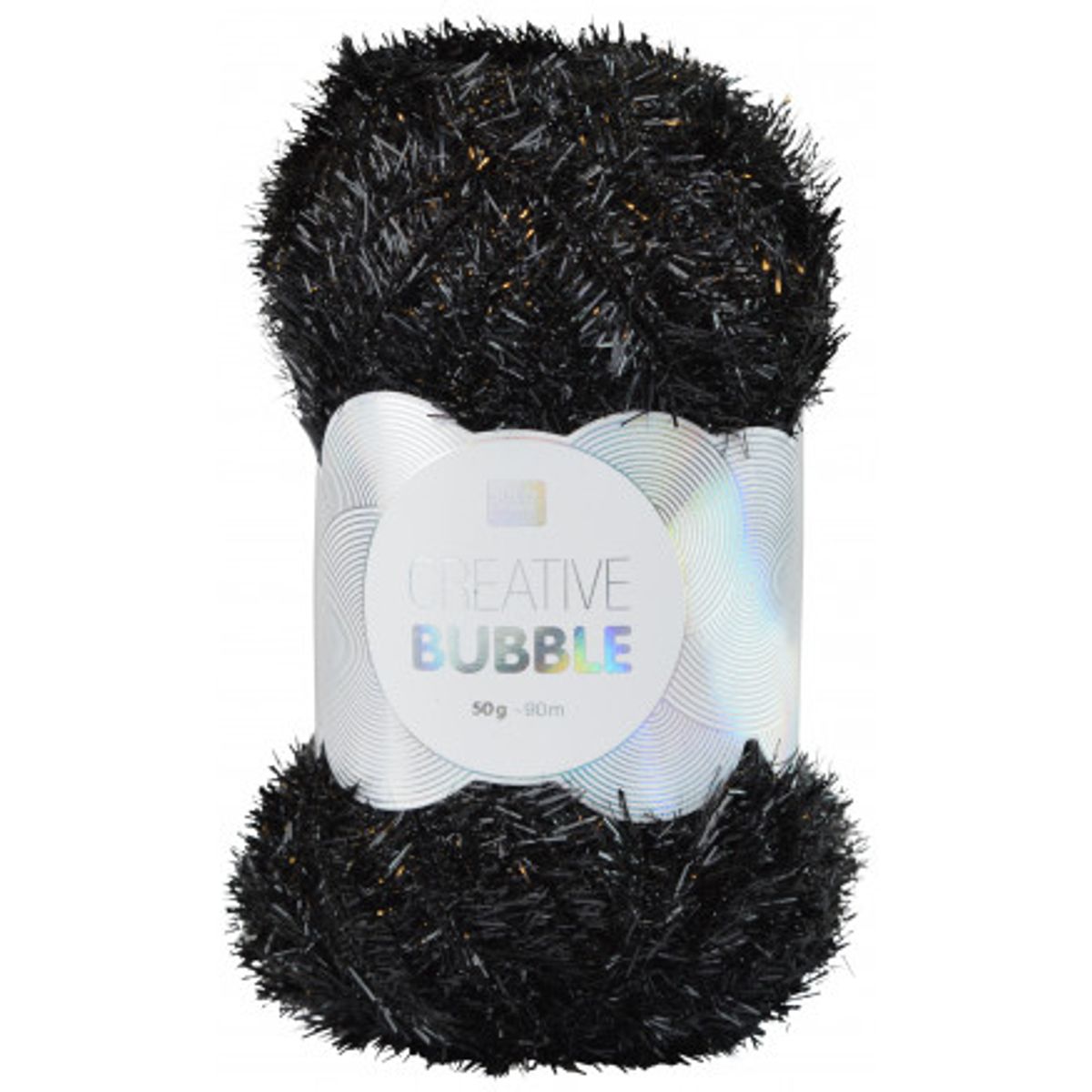 Rico Creative Bubble Garn Unicolor 012 Sort