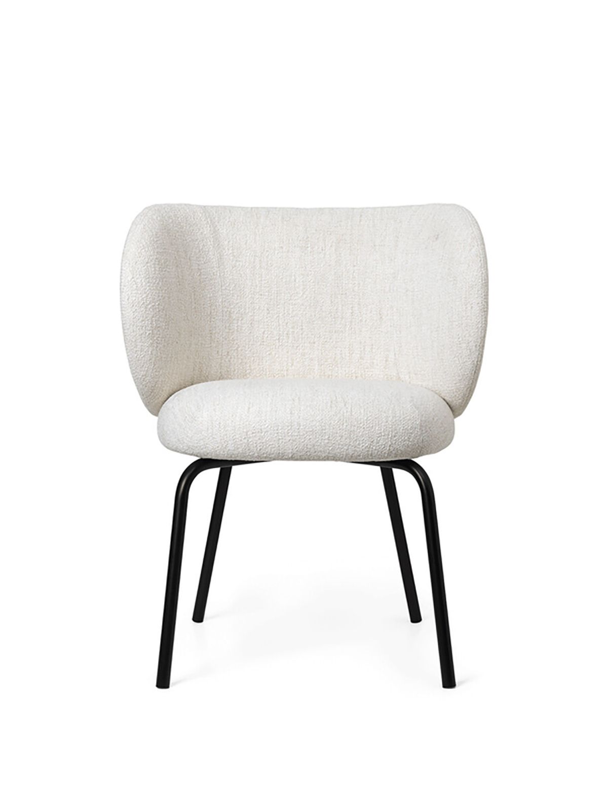 Rico Spisebordsstol fra Ferm Living (Black / Off-white Bouclé)