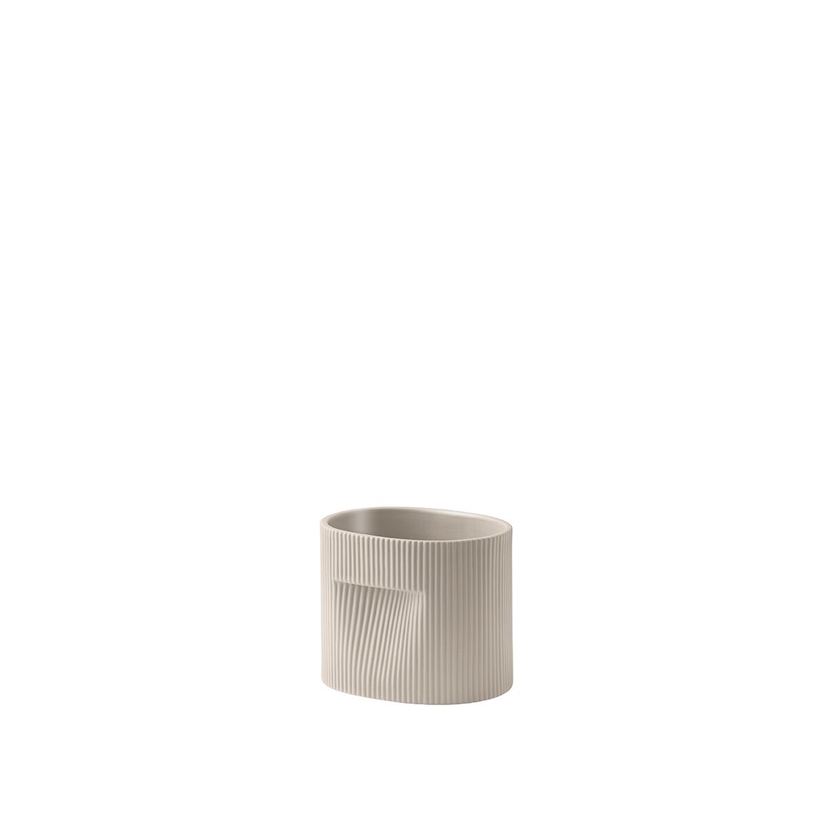 Ridge Planter, beige fra Muuto (H 15 cm)