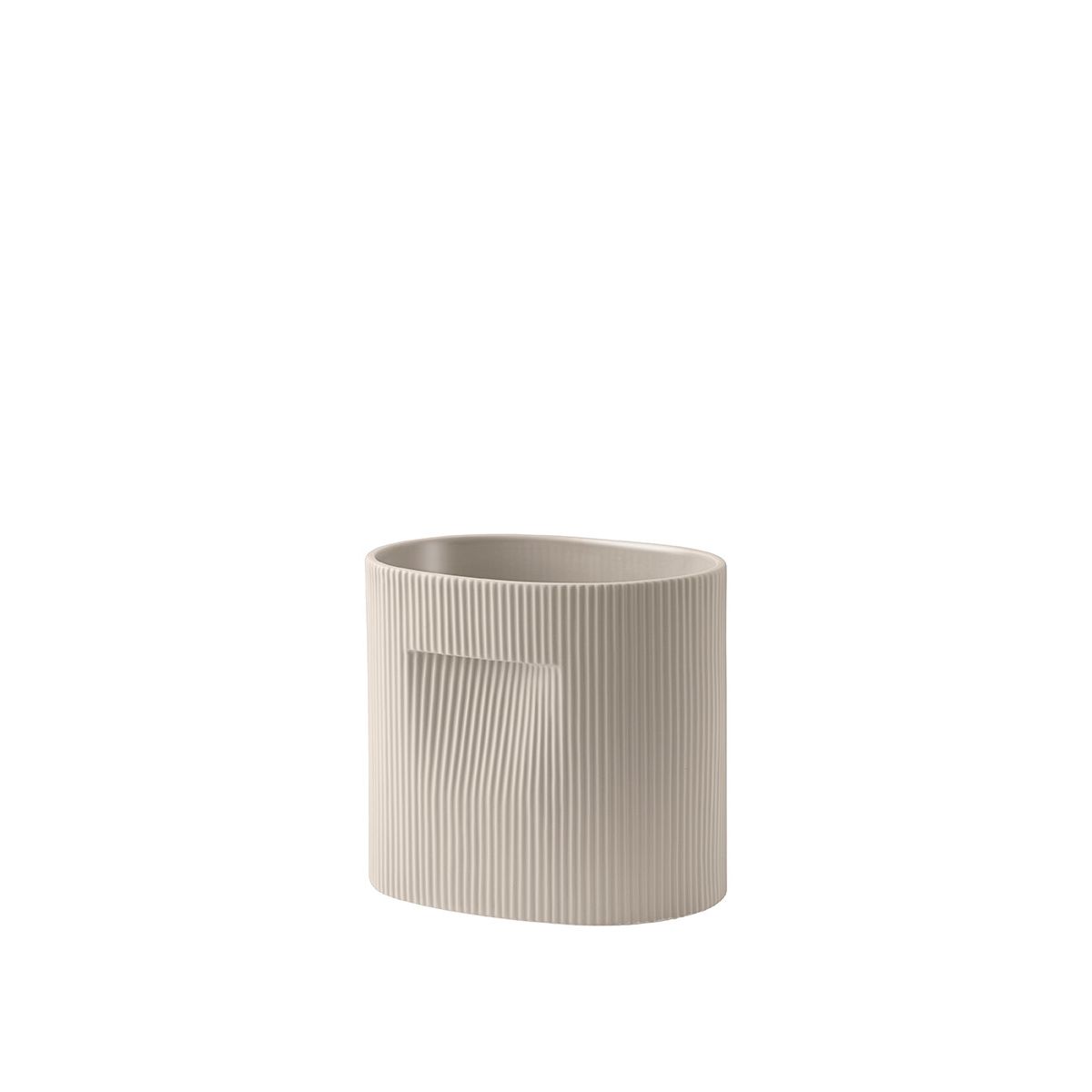 Ridge Planter, beige fra Muuto (H 24 cm)