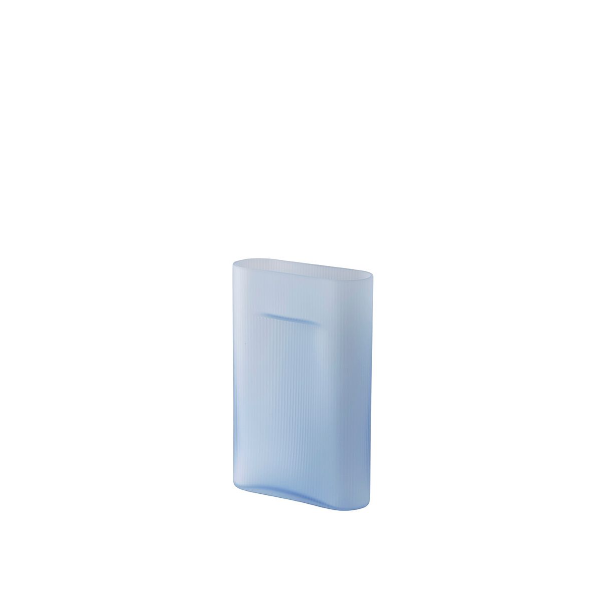 Ridge Vase, light blue frosted glass fra Muuto (H35 cm)