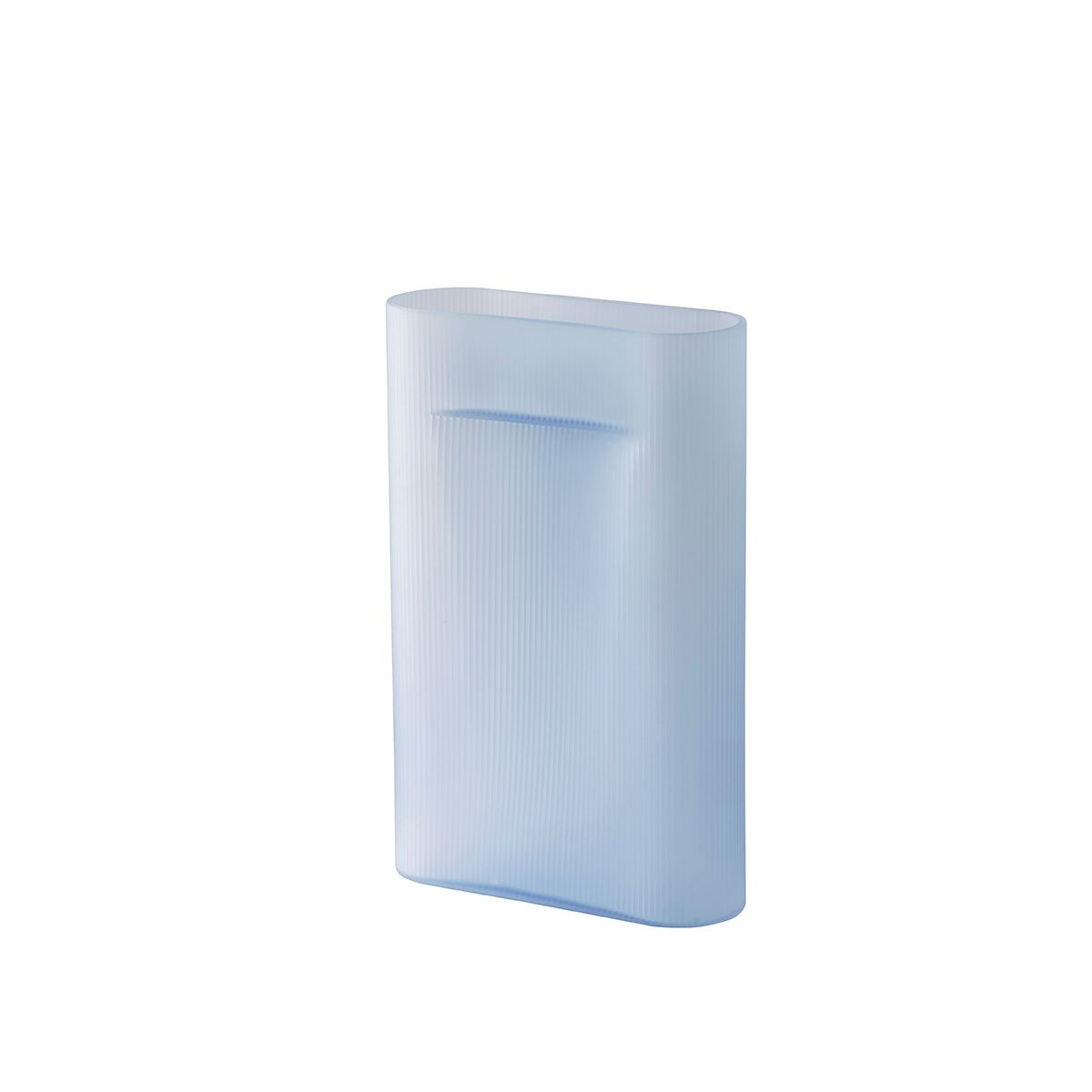 Ridge Vase, light blue frosted glass fra Muuto (H48,5 cm)