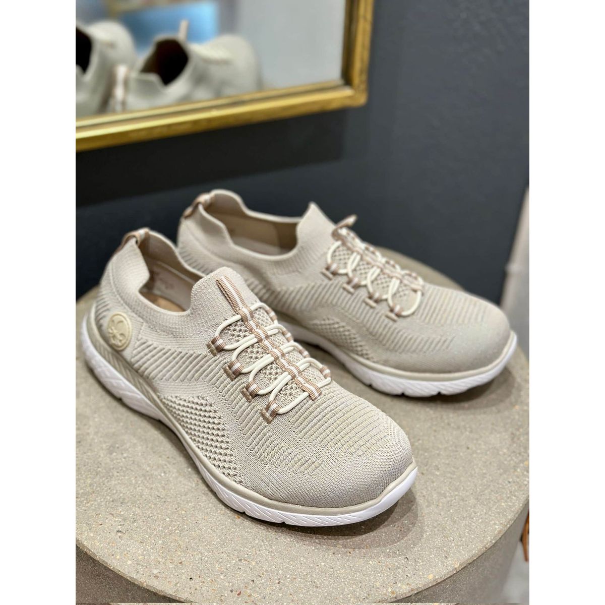 RIEKER, Dame, Sneakers - Beige 38