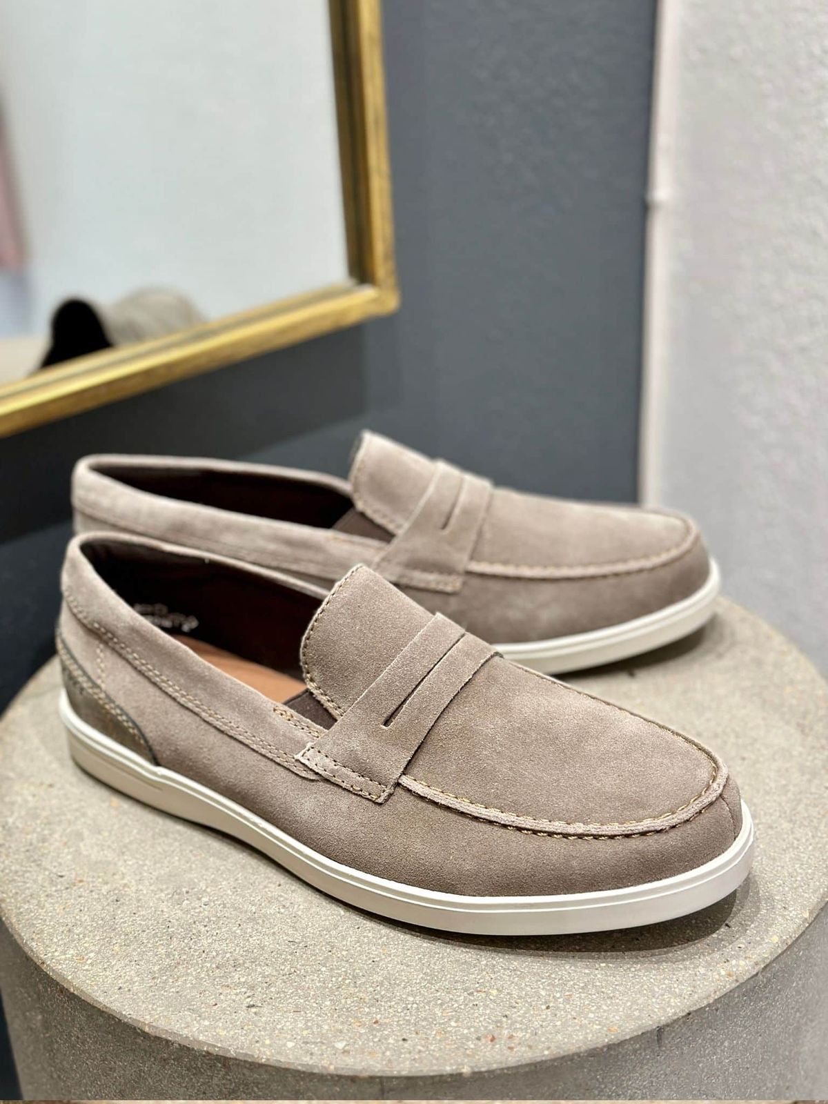 Rieker Suede Loafers- sand 40