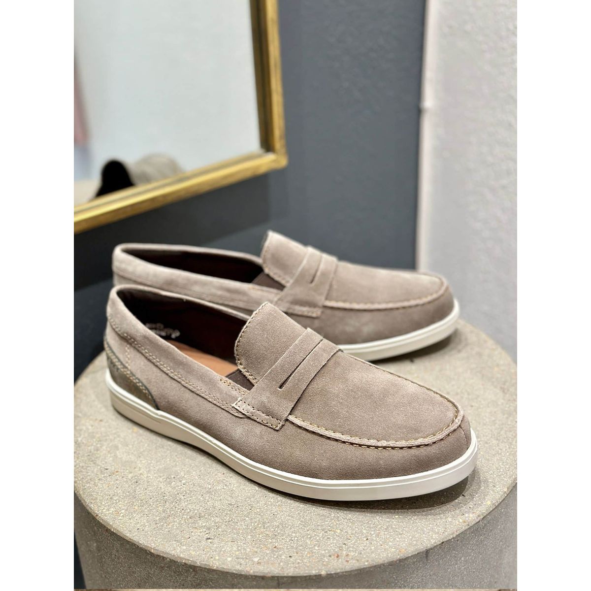 Rieker Suede Loafers- sand 41