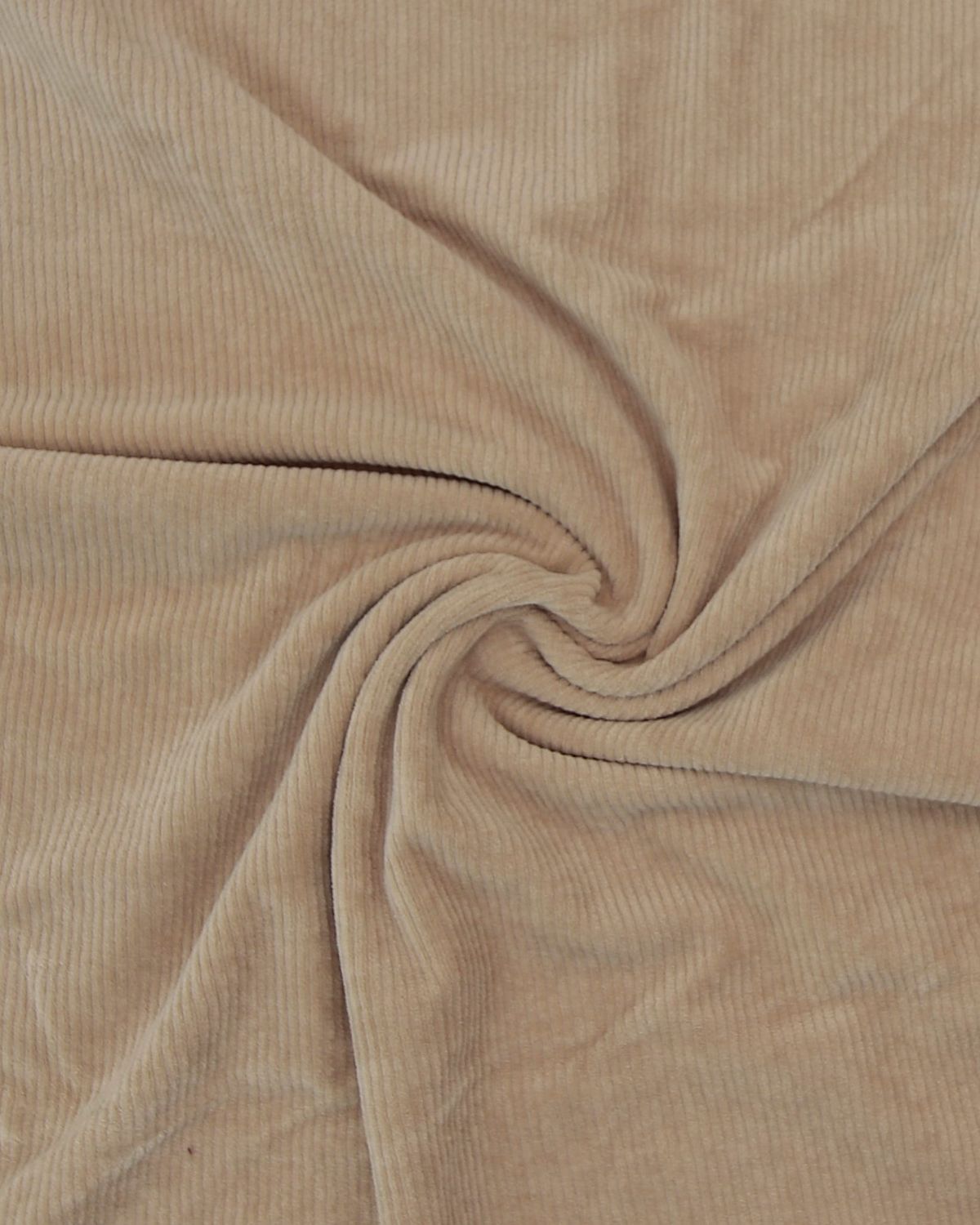 Riflet stræk velour - Beige - 22% Polyester, 73% Bomuld, 5% Elastan