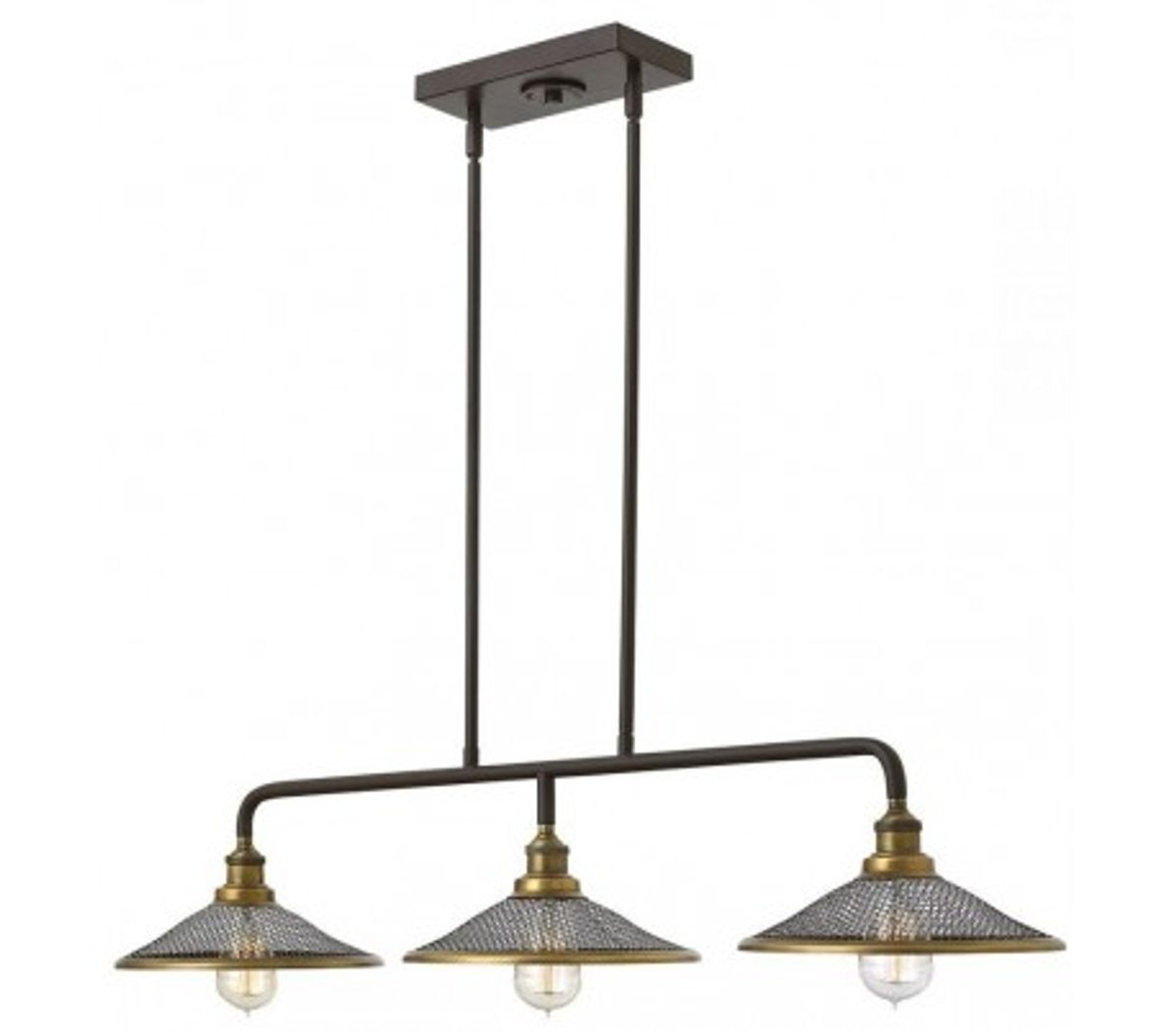 Rigby Loftlampe 102 x 25 cm 3 x E27 - Aldret bronze